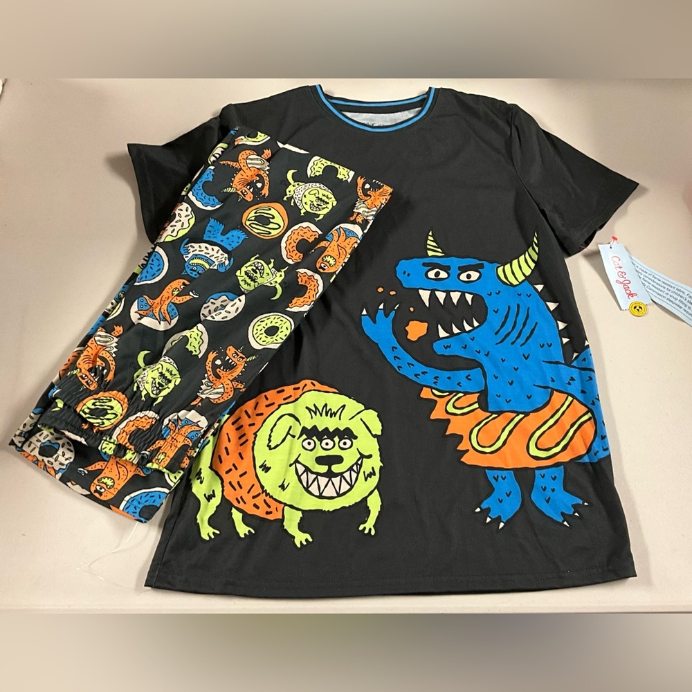 Cat & Jack Boy’s Monsters Print Pajama Set